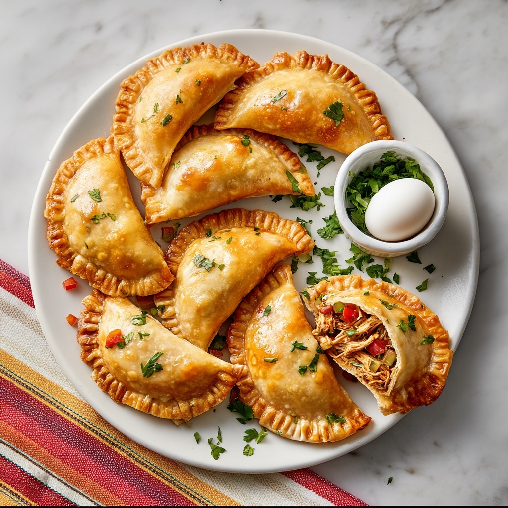 Golden Chicken Empanadas with Flaky Pastry Recipe - Recipe Image