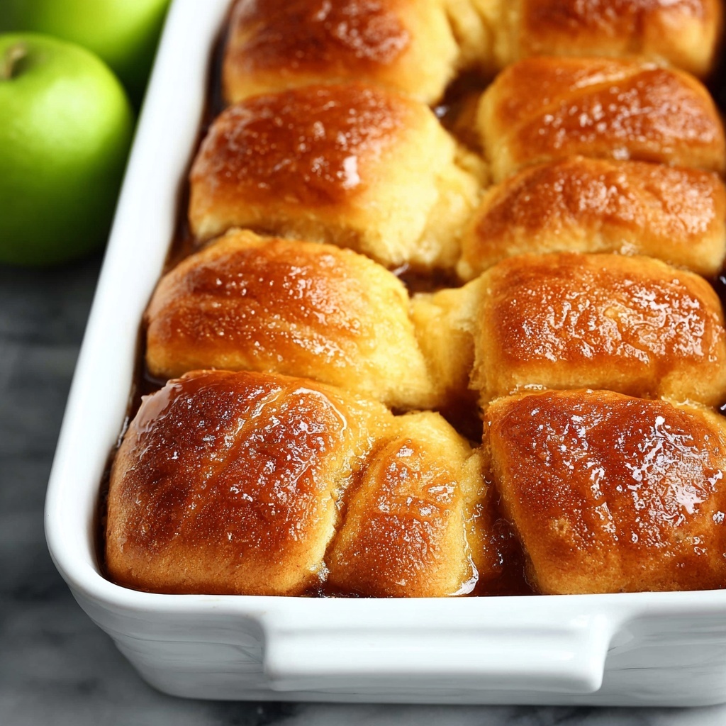 Apple Crescent Dumplings with Caramel Sauce and Vanilla Ice Cream Recipe - Recipe Image