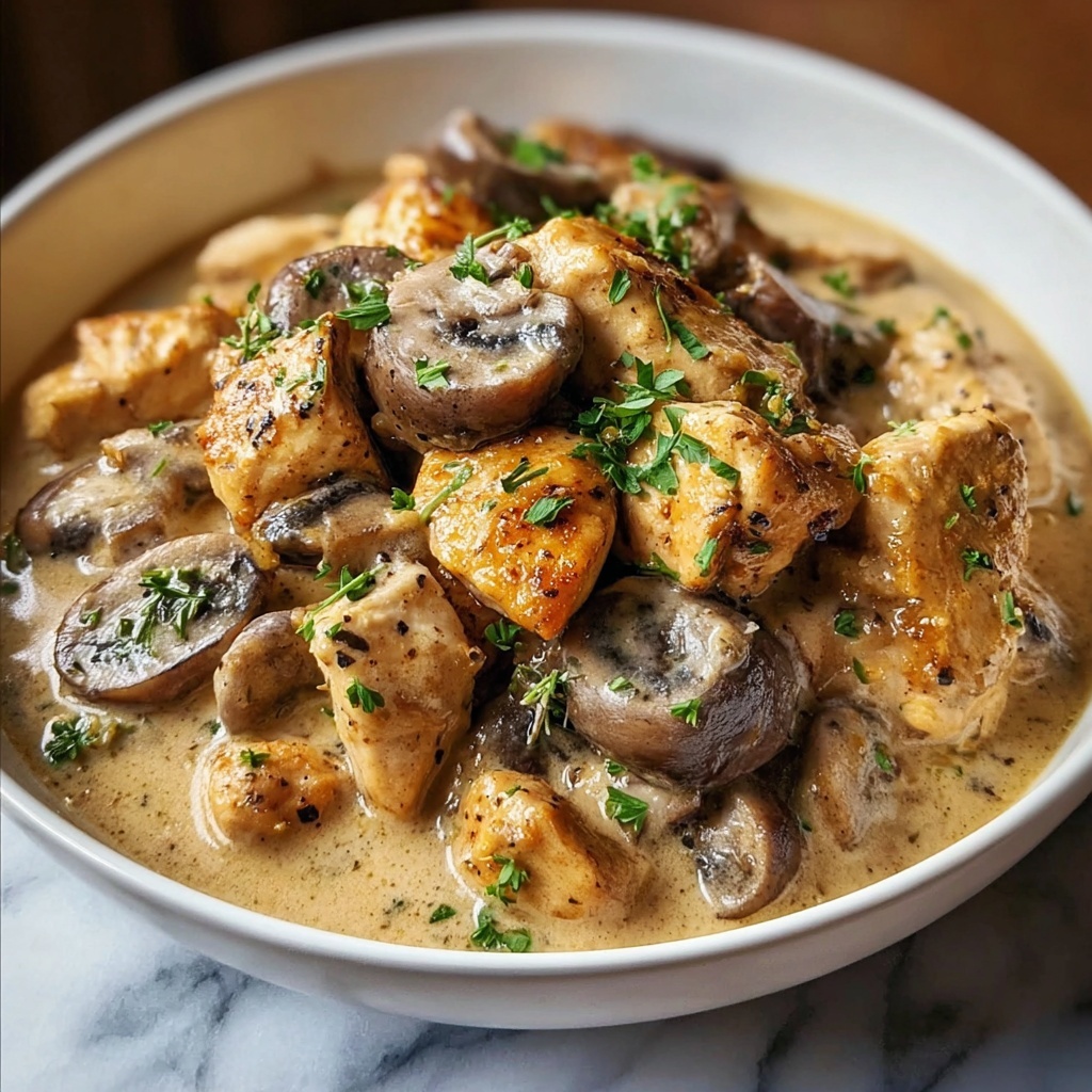 Creamy Chicken and Mushroom Skillet Recipe - Recipe Image