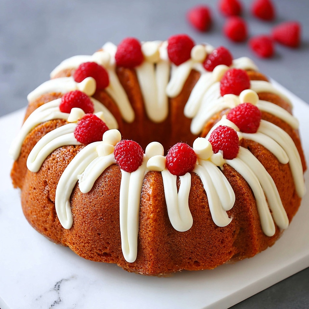 White Chocolate Raspberry Bundt Cake Recipe - Recipe Image