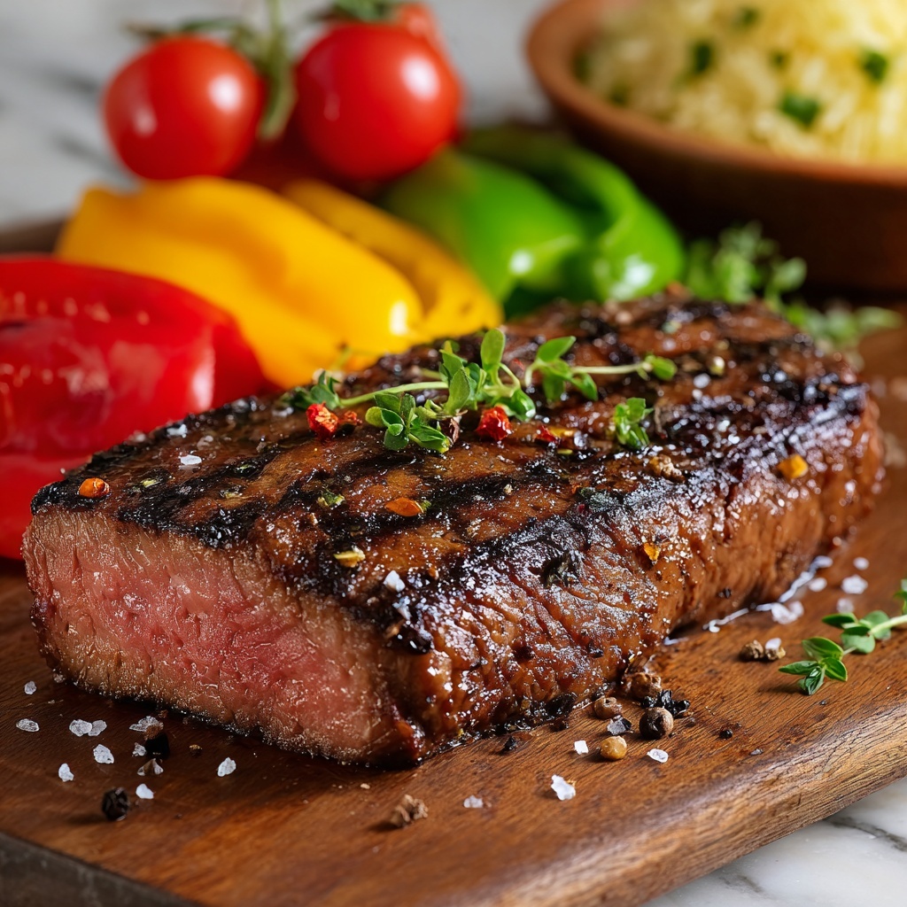 Pepper Steak with Bell Peppers and Onion Recipe - Recipe Image