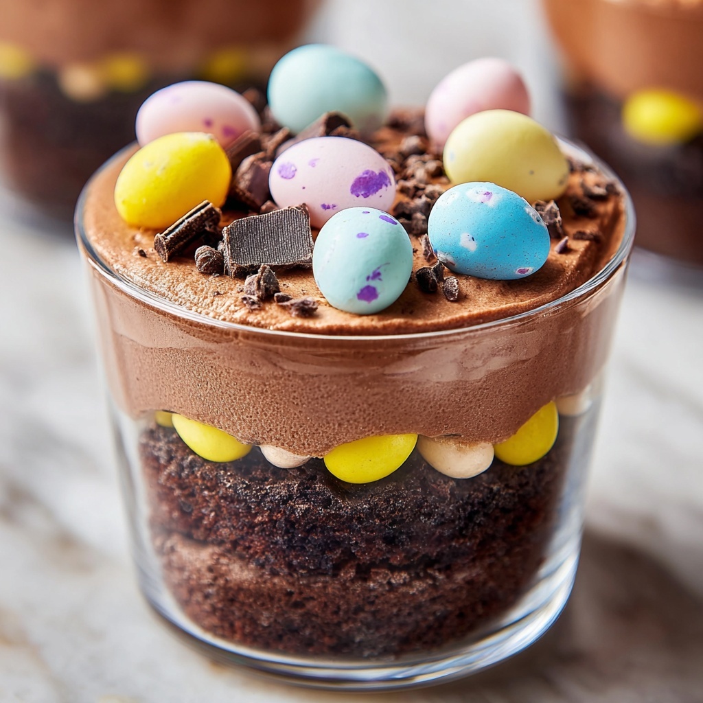 Mini Eggs Easter Brownie Parfaits Recipe - Recipe Image