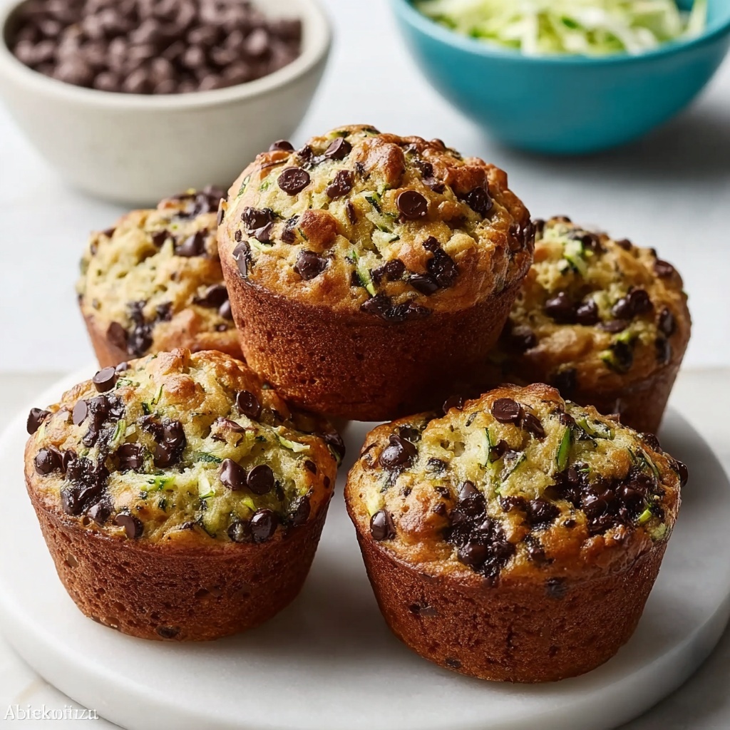 Chocolate Chip Zucchini Muffins Recipe - Recipe Image