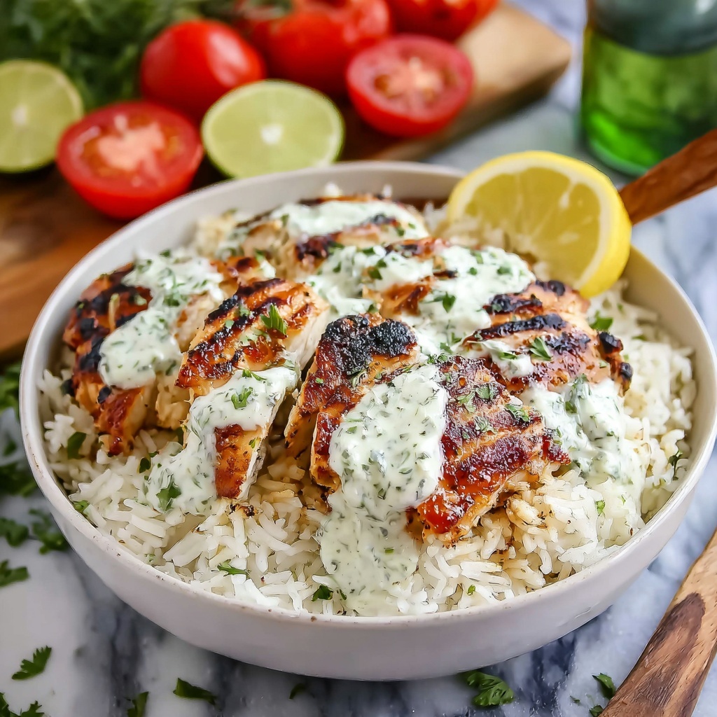 Dump-and-Bake Chicken Tzatziki with Rice Recipe - Recipe Image