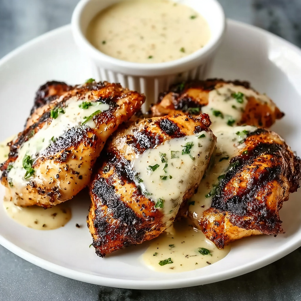 Cajun Grilled Chicken with Alabama White Sauce Recipe - Recipe Image