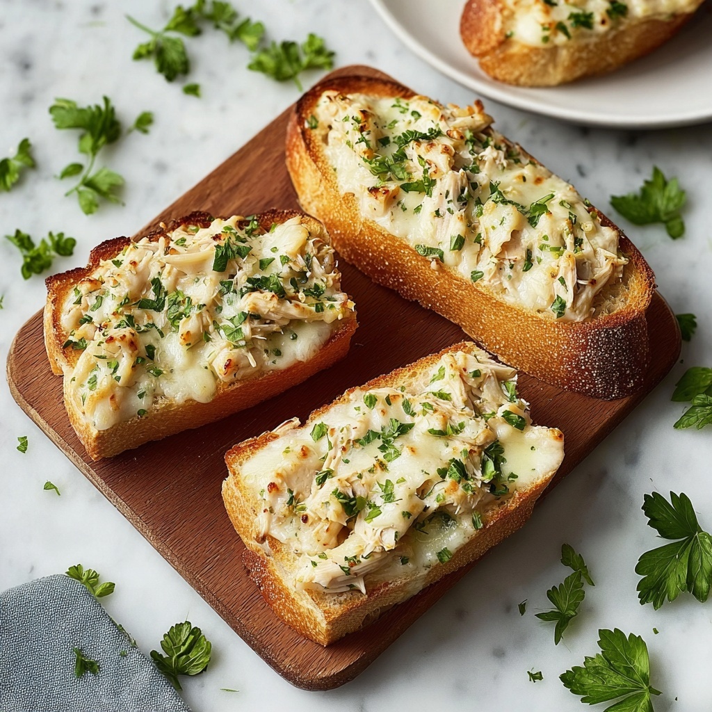 Viral Chicken Alfredo Garlic Bread That Will Wow Your Guests Recipe - Recipe Image