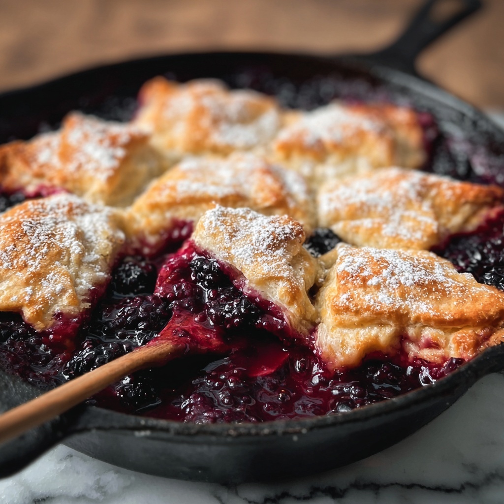 Easy Skillet Blackberry Cobbler Recipe - Recipe Image