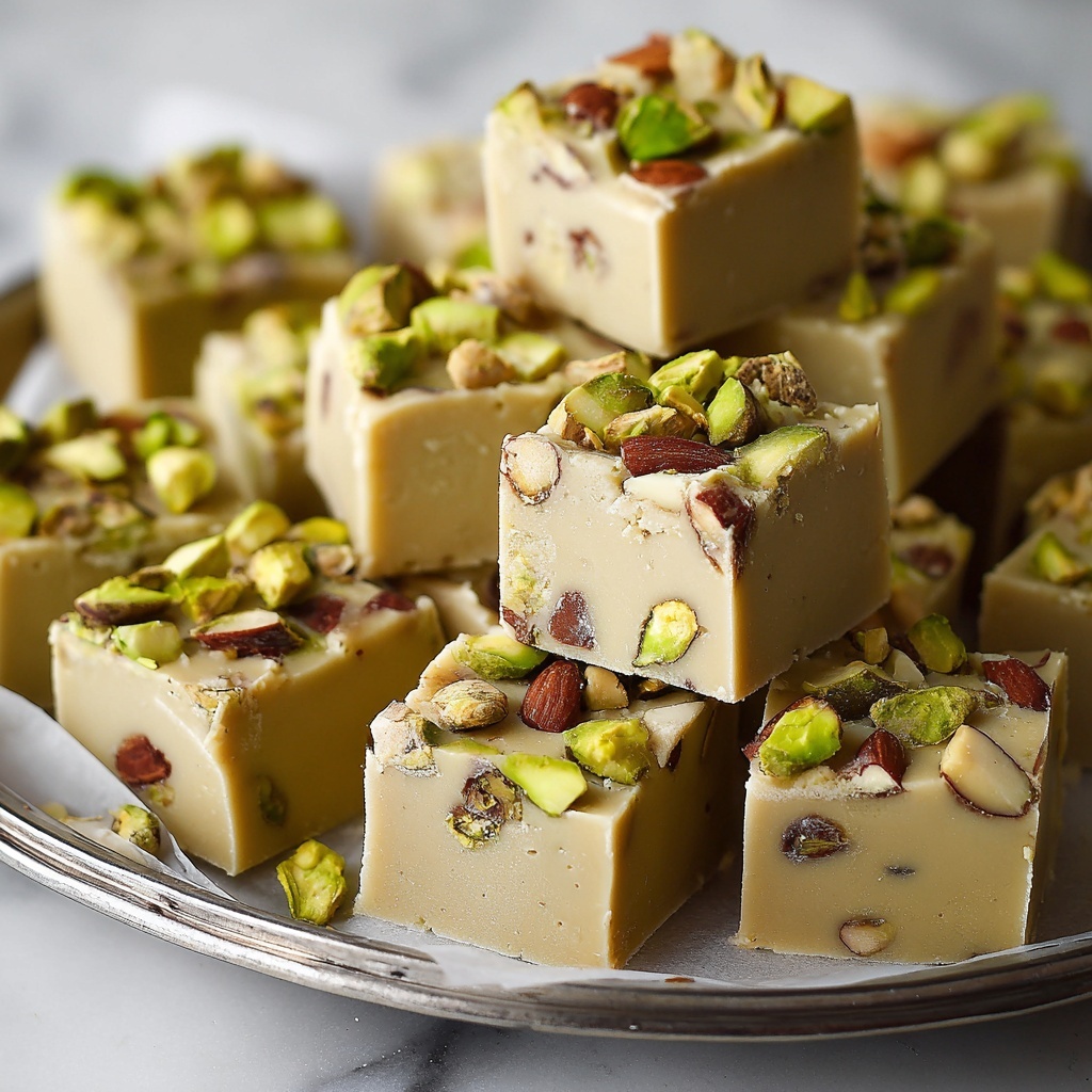 Pistachio White Chocolate Fudge Recipe - Recipe Image