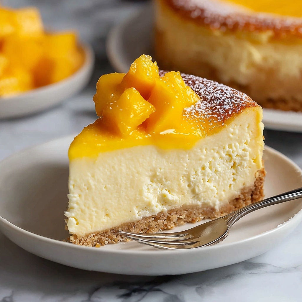 Mango Japanese Cheesecake Recipe - Recipe Image