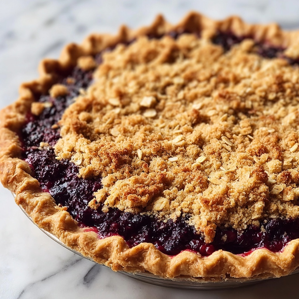 Triple Berry Rhubarb Pie Recipe - Recipe Image
