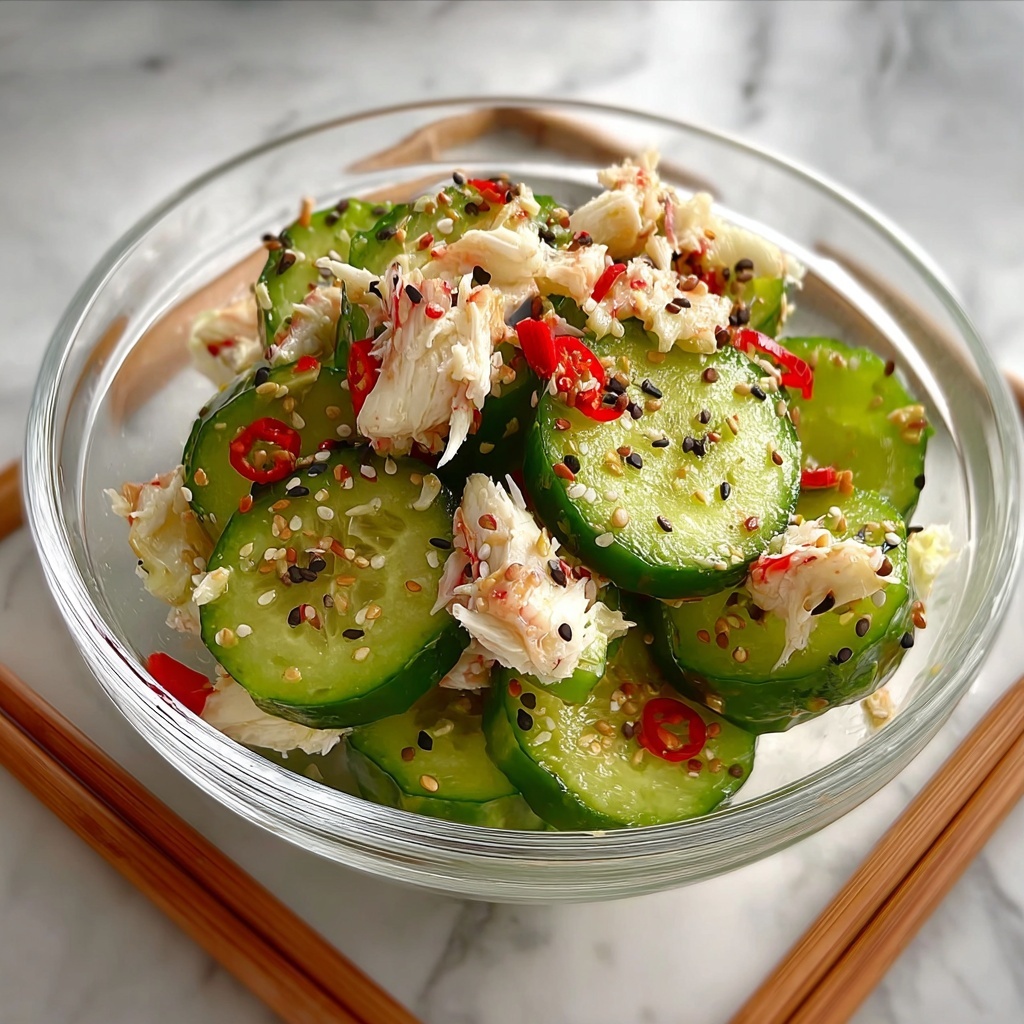 Easy California Roll Cucumber Salad Recipe - Recipe Image