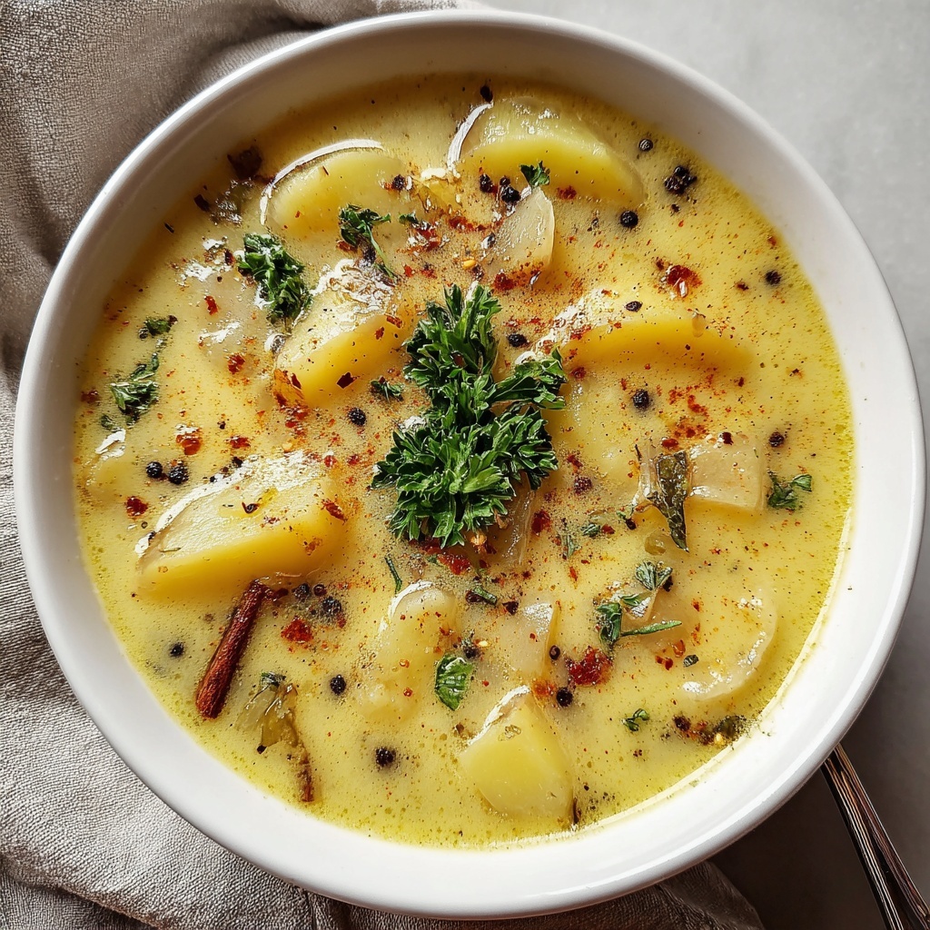 Creamy Vegan Potato Soup Recipe - Recipe Image