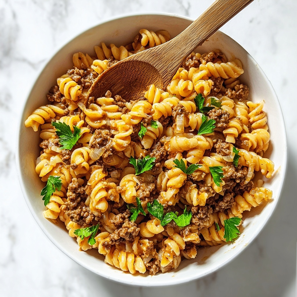 Quick & Easy Cheeseburger Casserole Recipe - Recipe Image