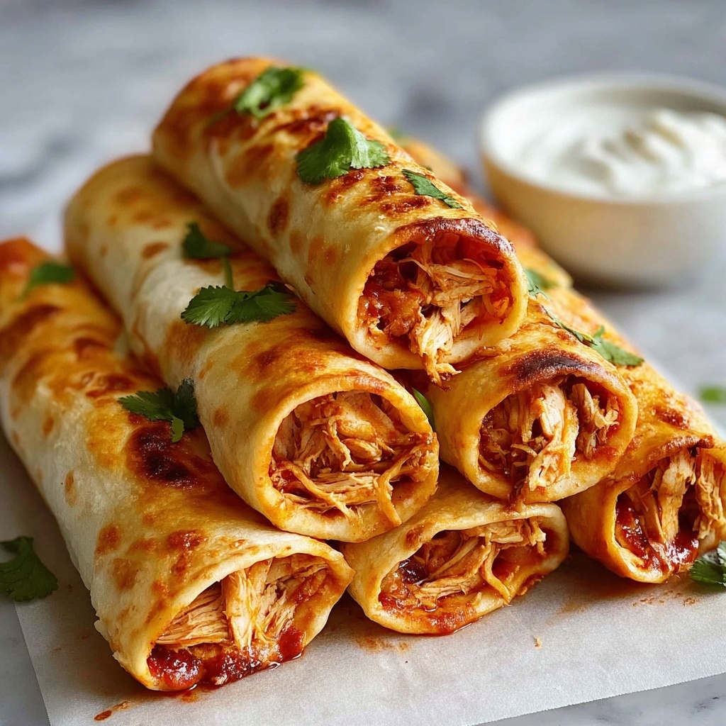Chicken Pepper Jack Taquitos Recipe - Recipe Image