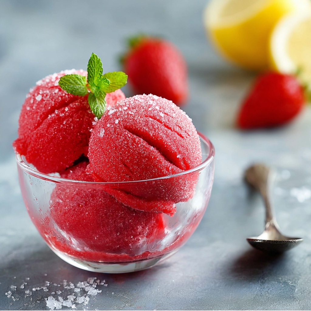 Strawberry Sorbet: The Ultimate Guide to Making It at Home Recipe - Recipe Image