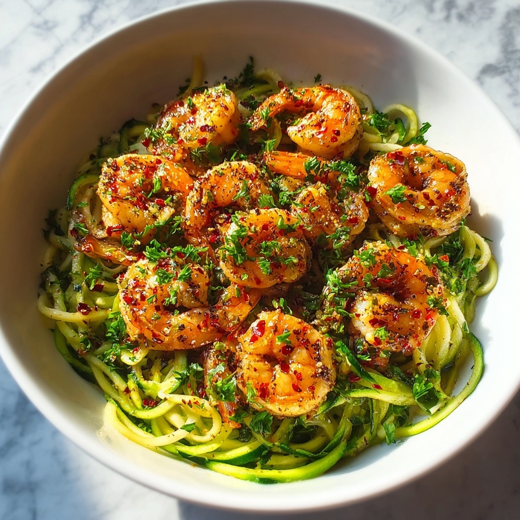 Garlic Shrimp and Zucchini Noodles: 20 Minute Delight Recipe - Recipe Image