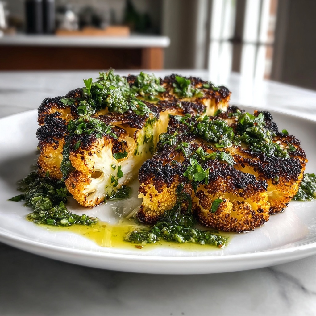 Cauliflower Steaks with Chimichurri Recipe - Recipe Image