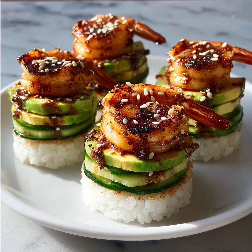 Spicy Shrimp Sushi Stacks: 5 Layers of Flavorful Delight Recipe - Recipe Image