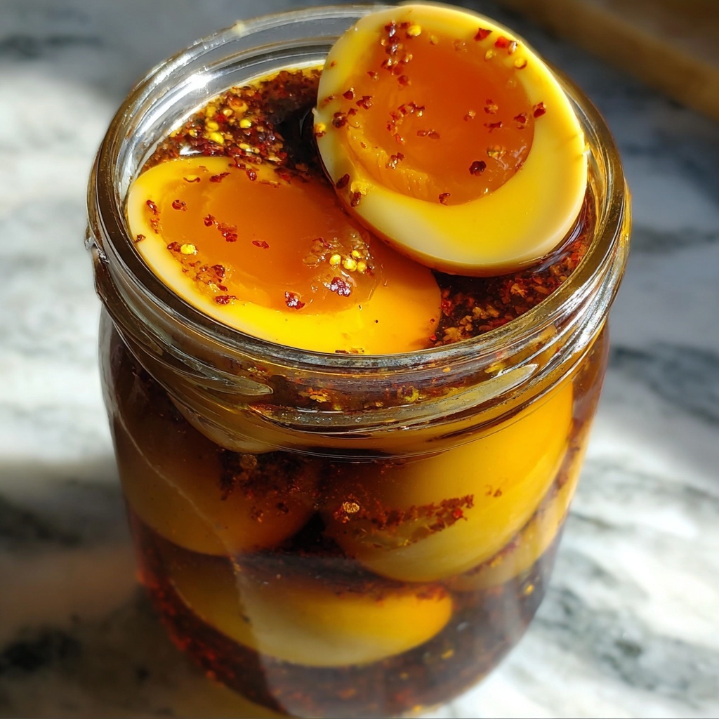 Spicy Pickled Eggs: 5 Steps to Zesty Perfection Recipe - Recipe Image