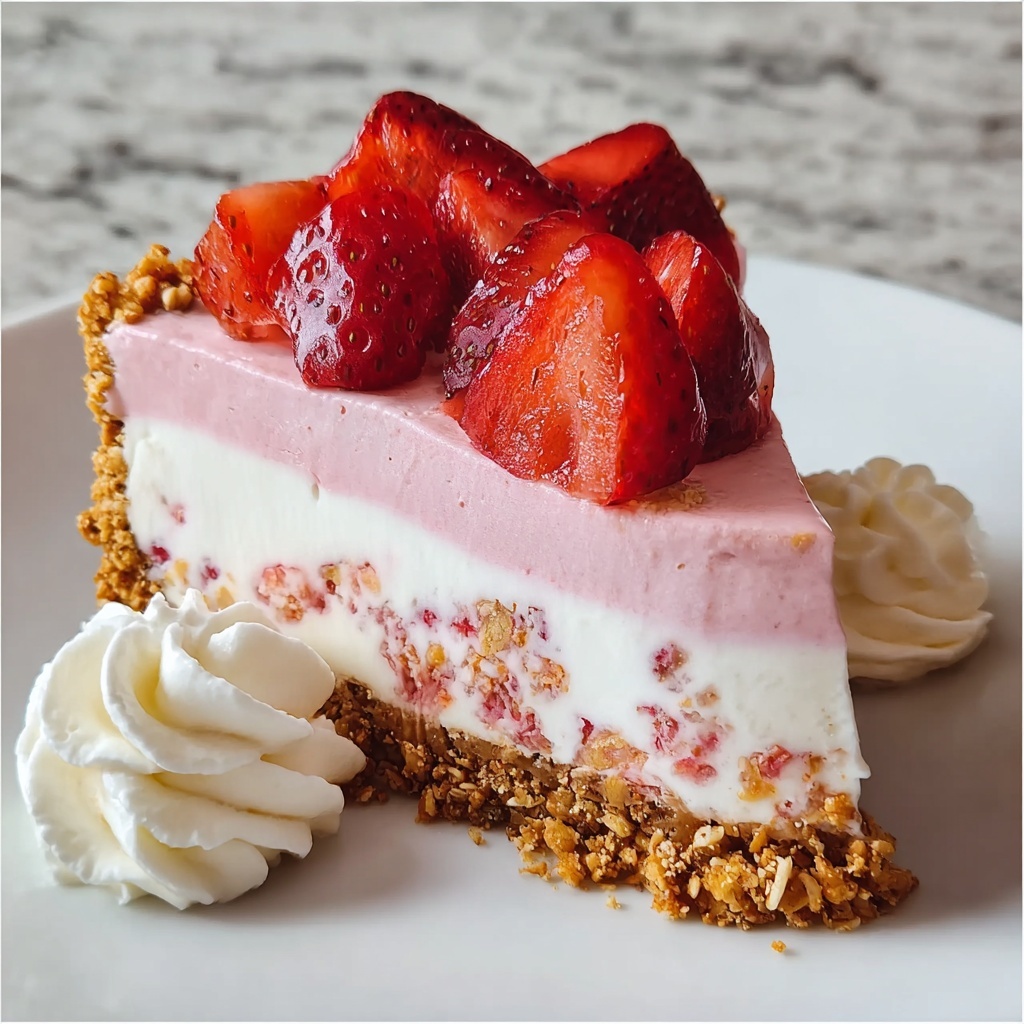 Strawberry Pretzel Ice Cream Cake Recipe - Recipe Image