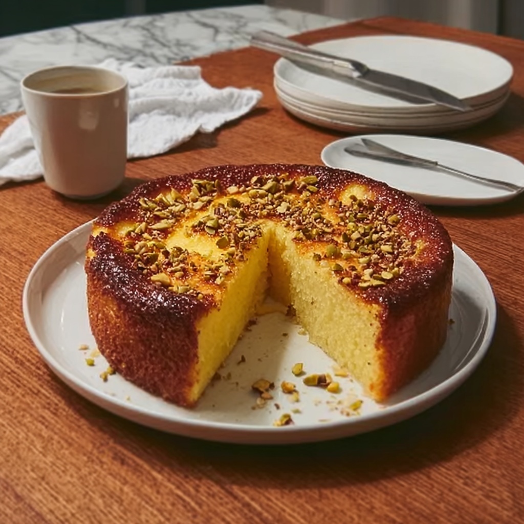 Rosewater Orange Zest Cake with Pistachios Recipe - Recipe Image