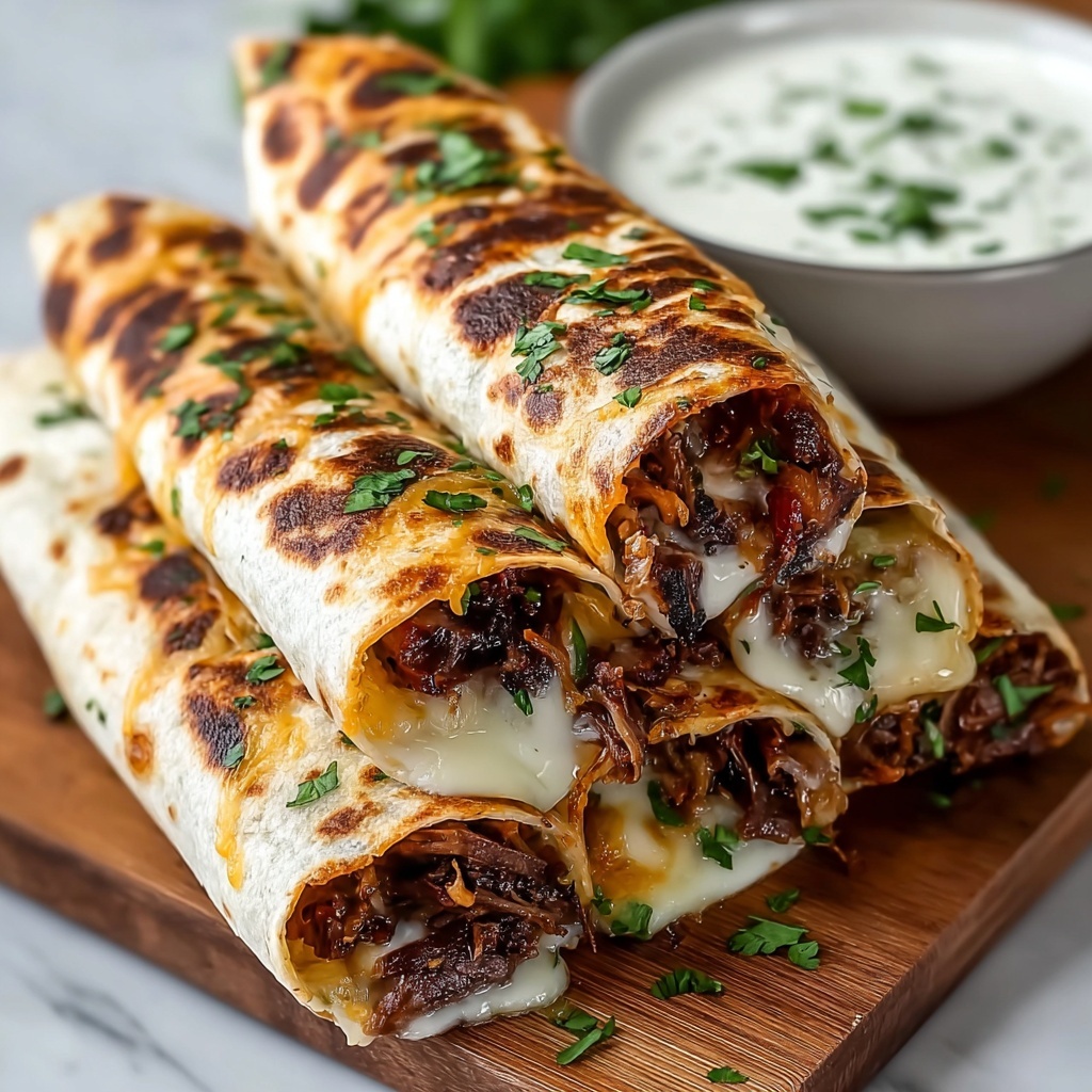 Mouthwatering French Dip Tortilla Roll Ups for a Cozy Night In Recipe - Recipe Image