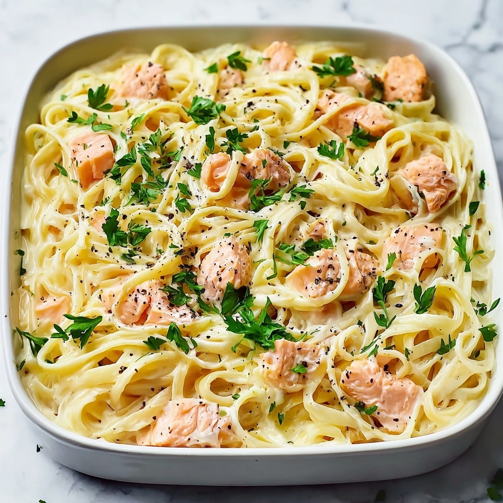 Creamy Smoked Salmon Linguine: Quick Family-Friendly Delight Recipe - Recipe Image