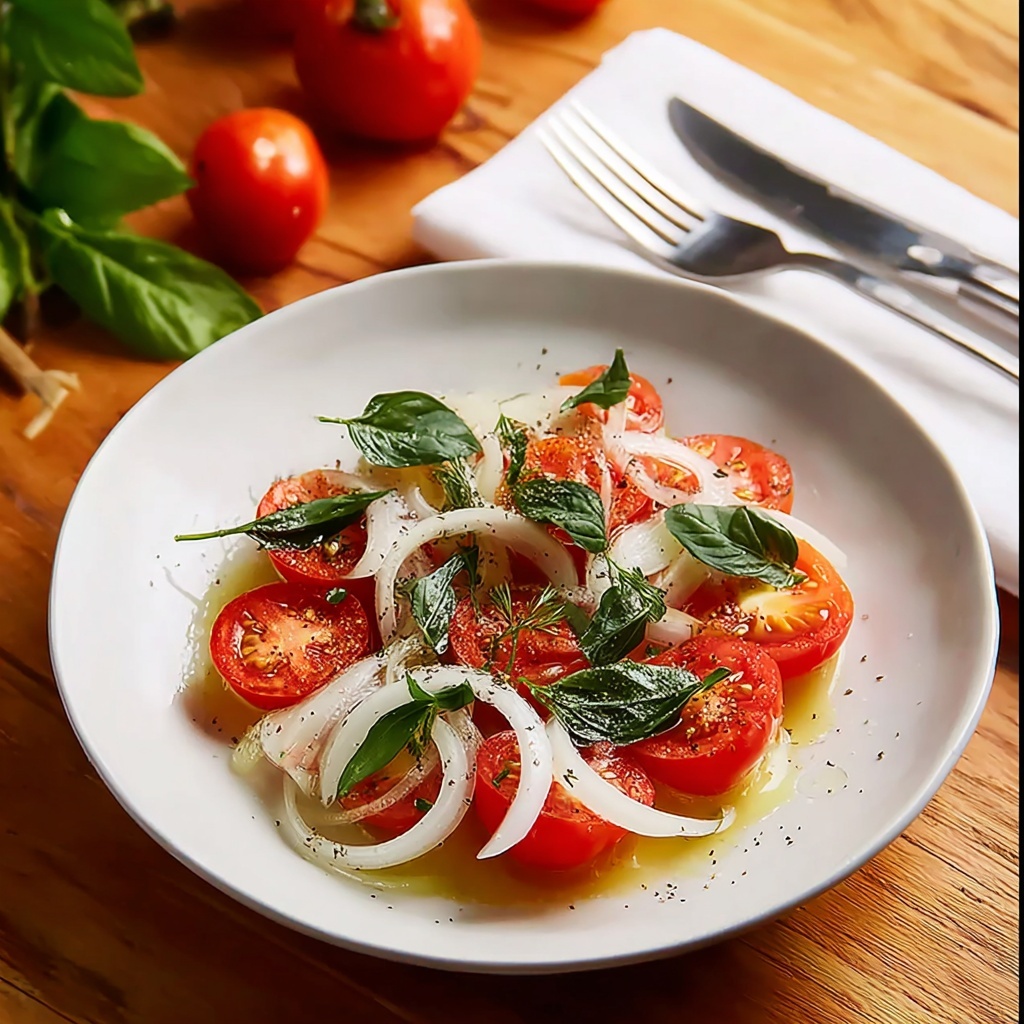 Fennel and Tomato Salad with Basil and Zesty Lemon Vinaigrette Recipe - Recipe Image