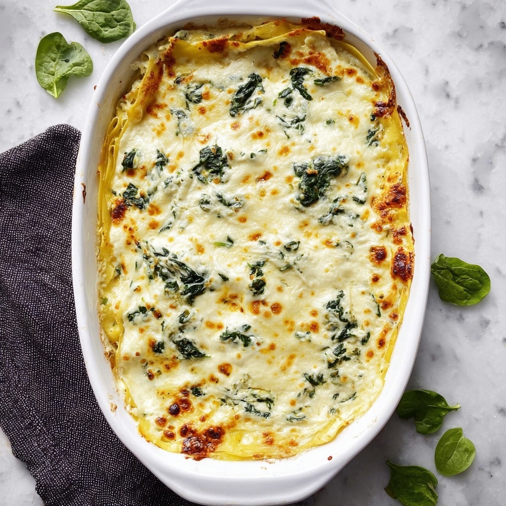 White Chicken and Spinach Lasagna Recipe - Recipe Image