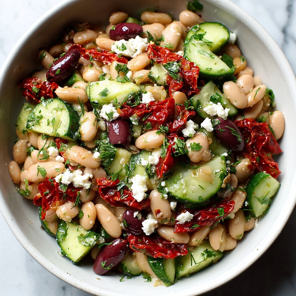 Mediterranean White Bean Salad Recipe Fresh and Easy Recipe - Recipe Image