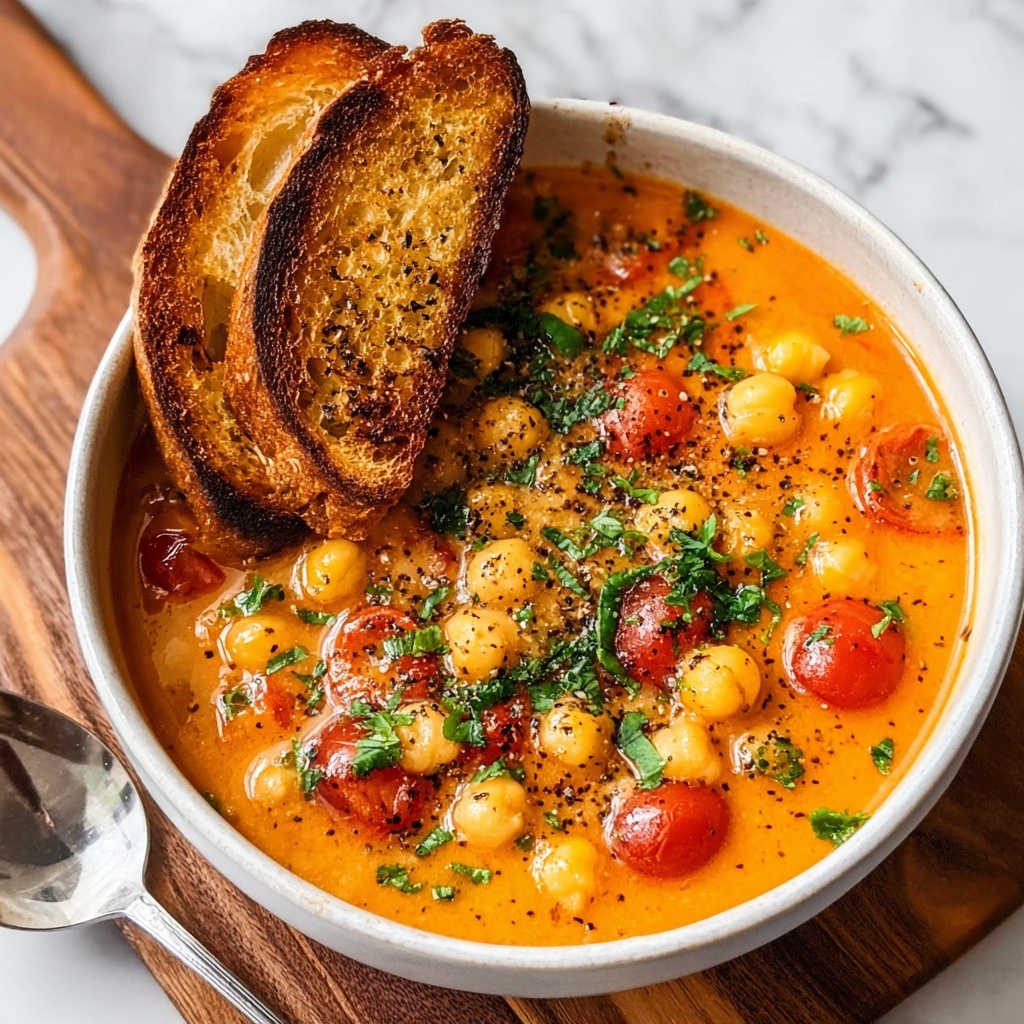 Chickpea Tomato Soup Recipe - Recipe Image