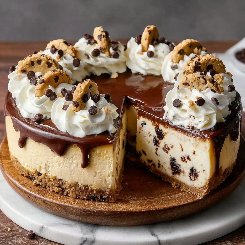 Chocolate Chip Cookie Dough Cheesecake Recipe - Recipe Image