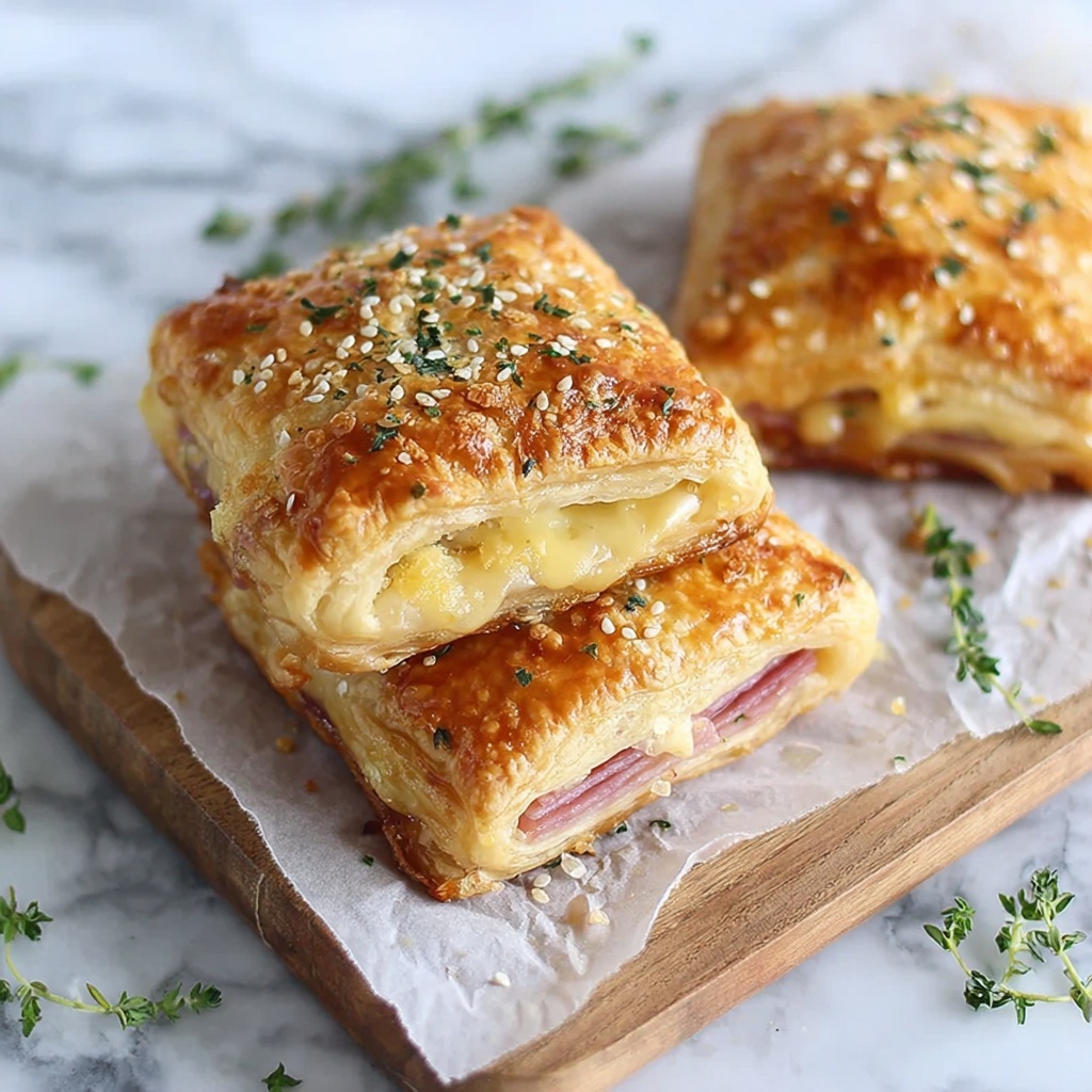 Ham and Cheese Puff Pastry Pockets Recipe - Recipe Image
