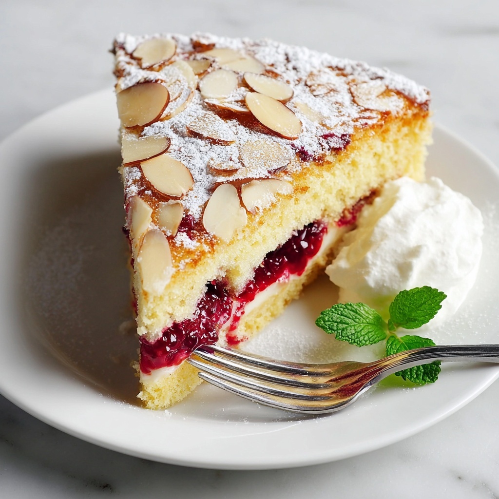 Raspberry Ricotta Cake with Almonds Recipe - Recipe Image