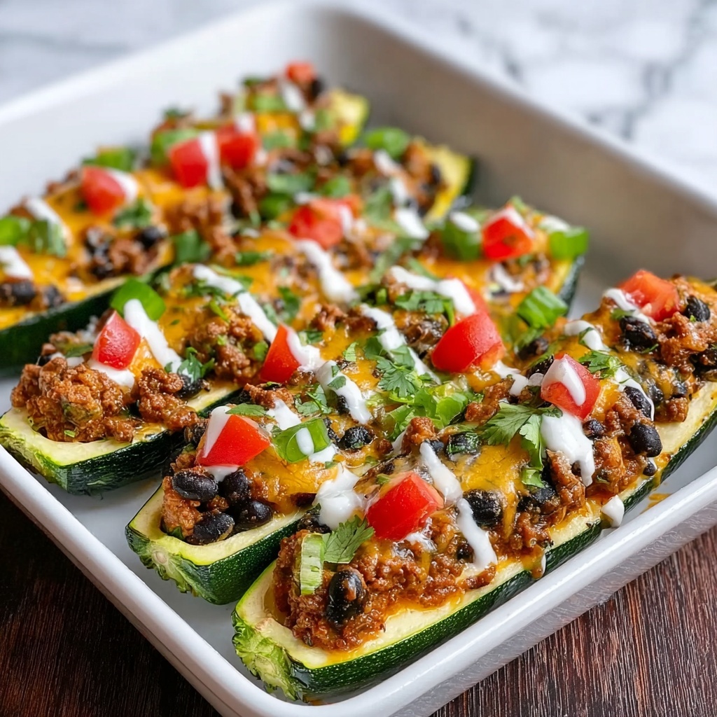 Meatless Zucchini Burrito Boats Recipe Packed with Fresh Flavors Recipe - Recipe Image