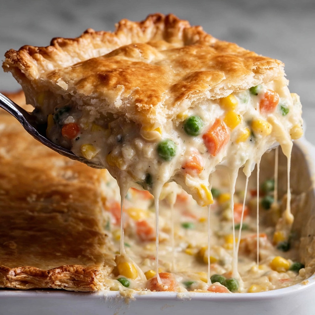 Biscuit Topped Cheesy Chicken Pot Pie Recipe - Recipe Image