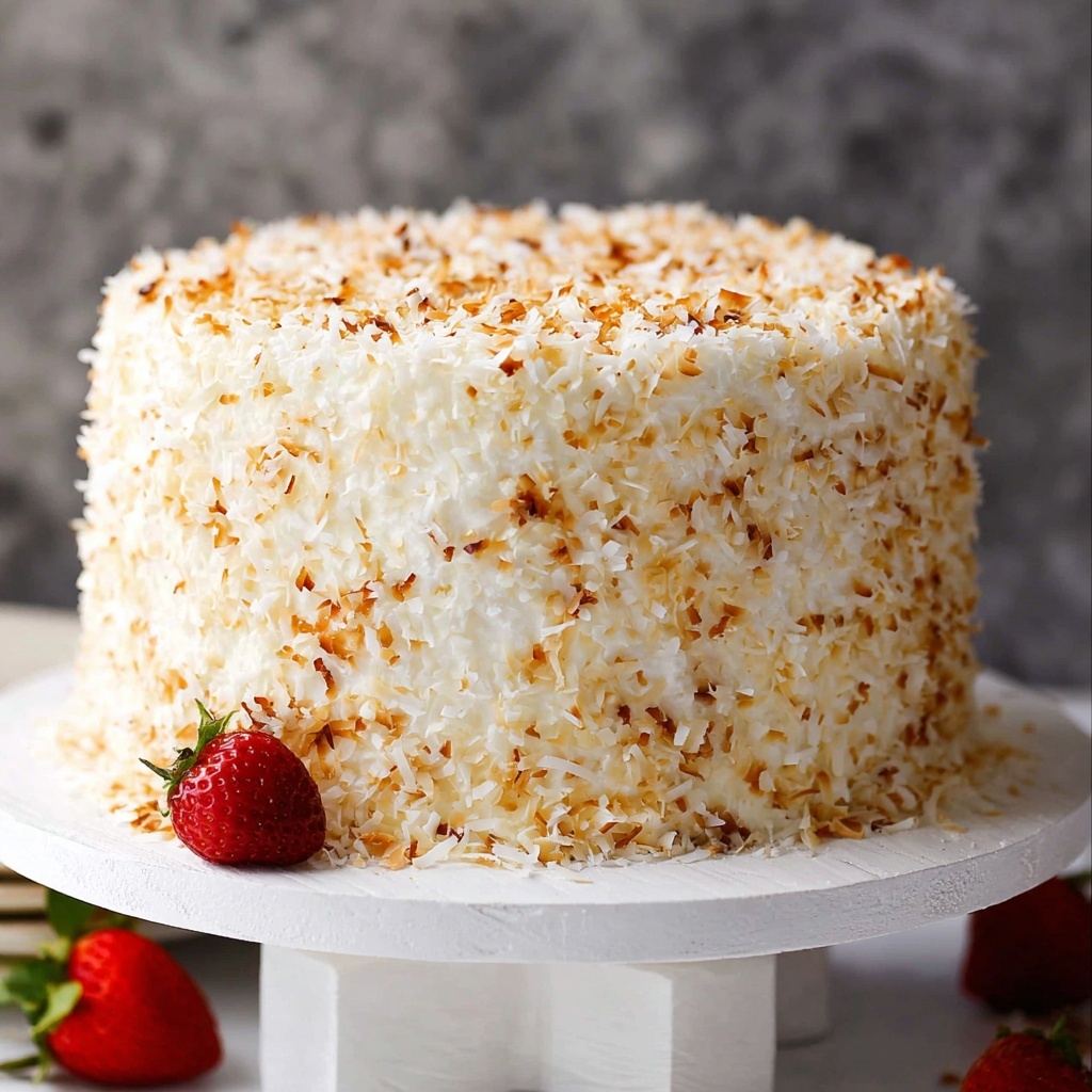Coconut Cream Cake with Coconut Cream Cheese Frosting Recipe - Recipe Image