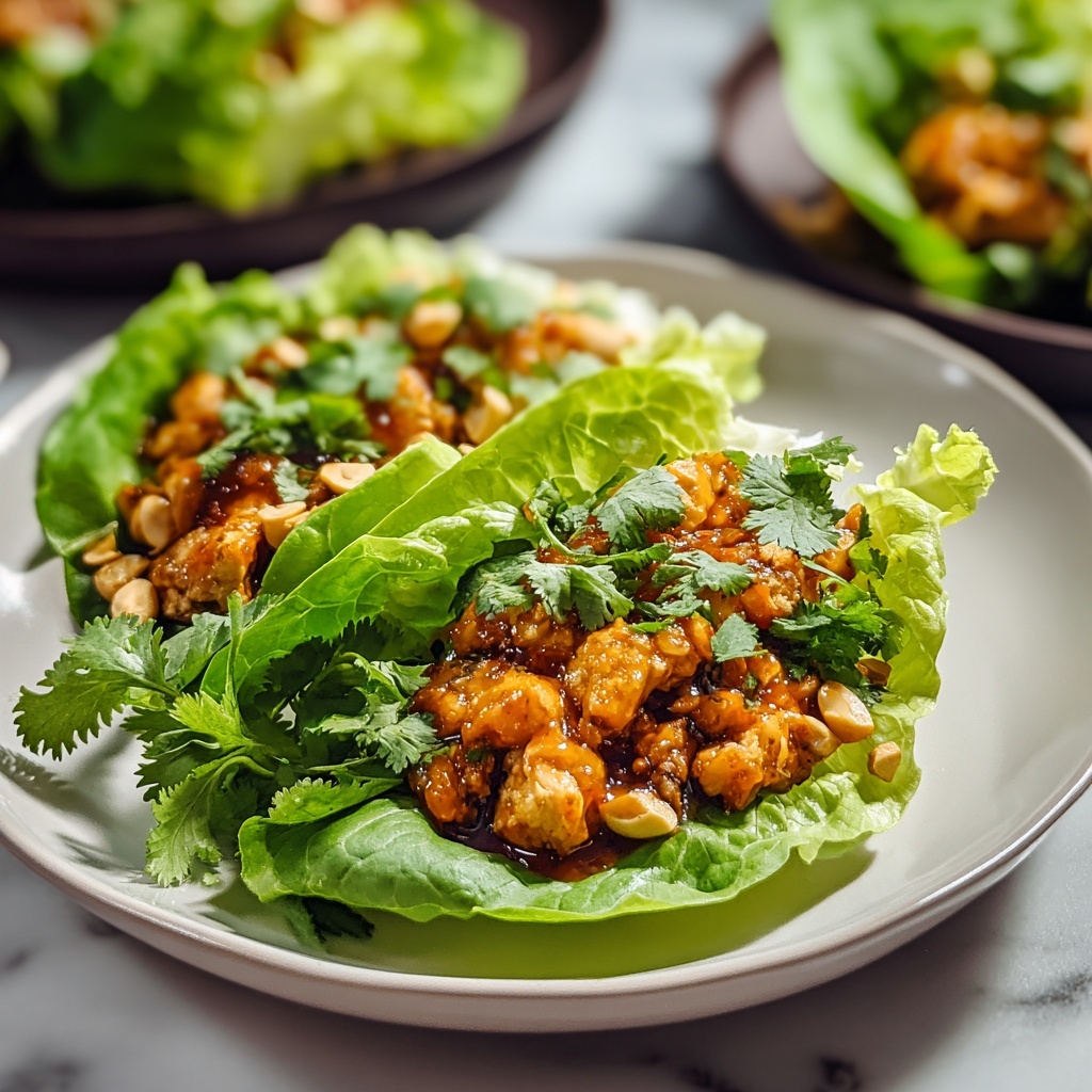 Thai Sweet Chili Chicken Lettuce Wraps Recipe - Recipe Image