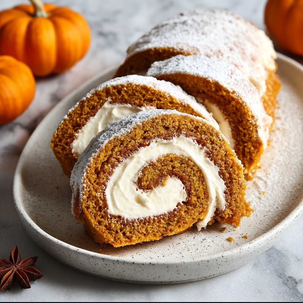 Classic Pumpkin Roll with Cream Cheese Filling Recipe - Recipe Image