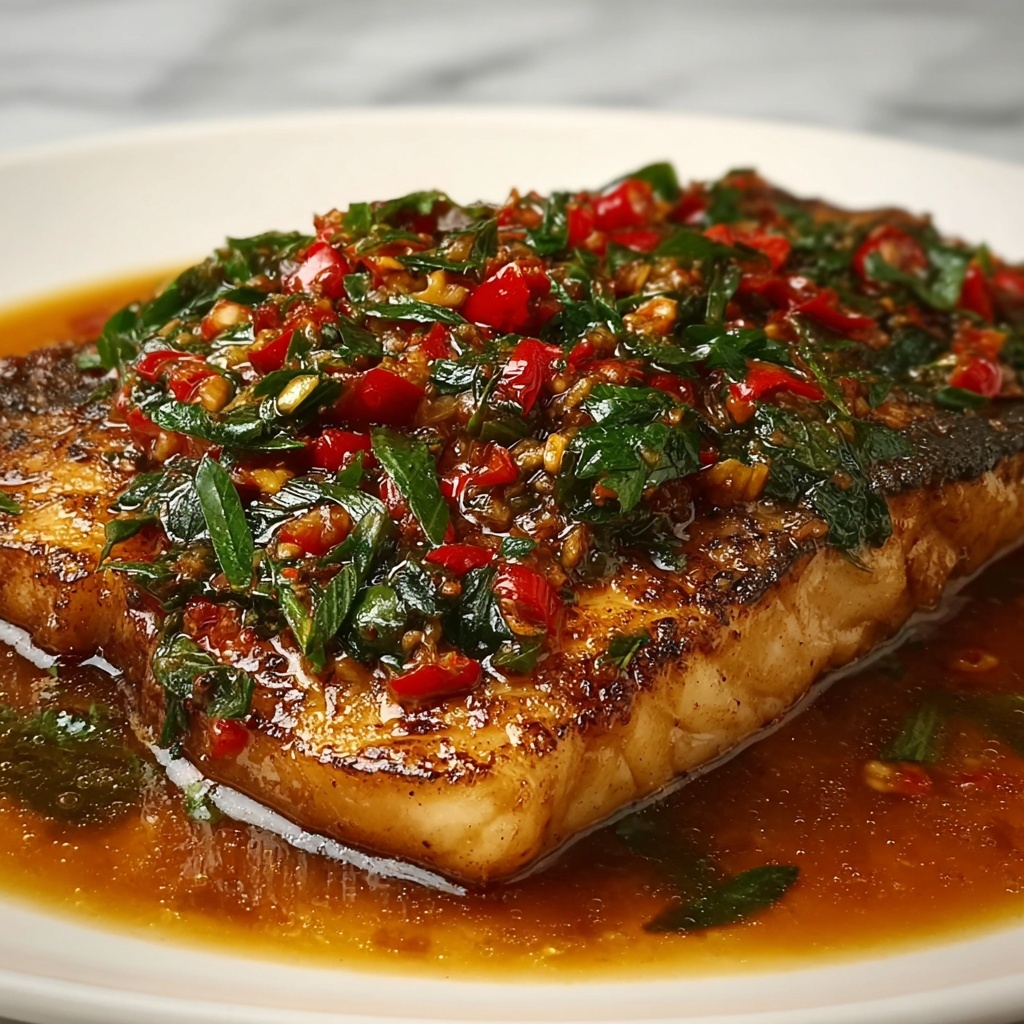 Pan-Fried Sea Bass with Chili & Greens Recipe - Recipe Image