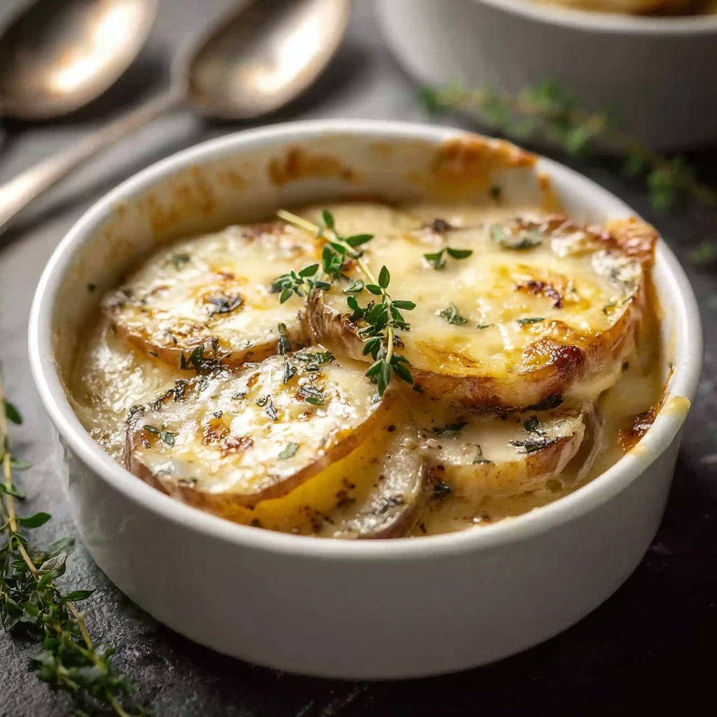French Onion Soup with Caramelized Onions Recipe - Recipe Image