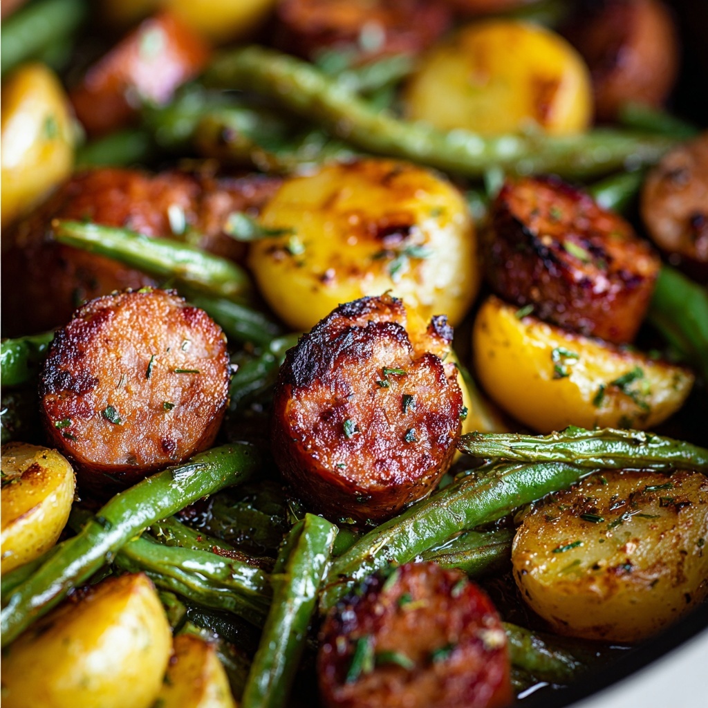 Air Fryer Sausage with Vegetables Recipe - Recipe Image