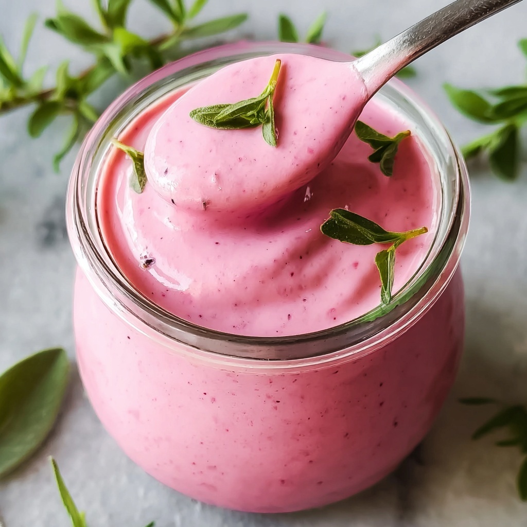 Vegan Pink Dragon Fruit Ranch Dressing Recipe - Recipe Image
