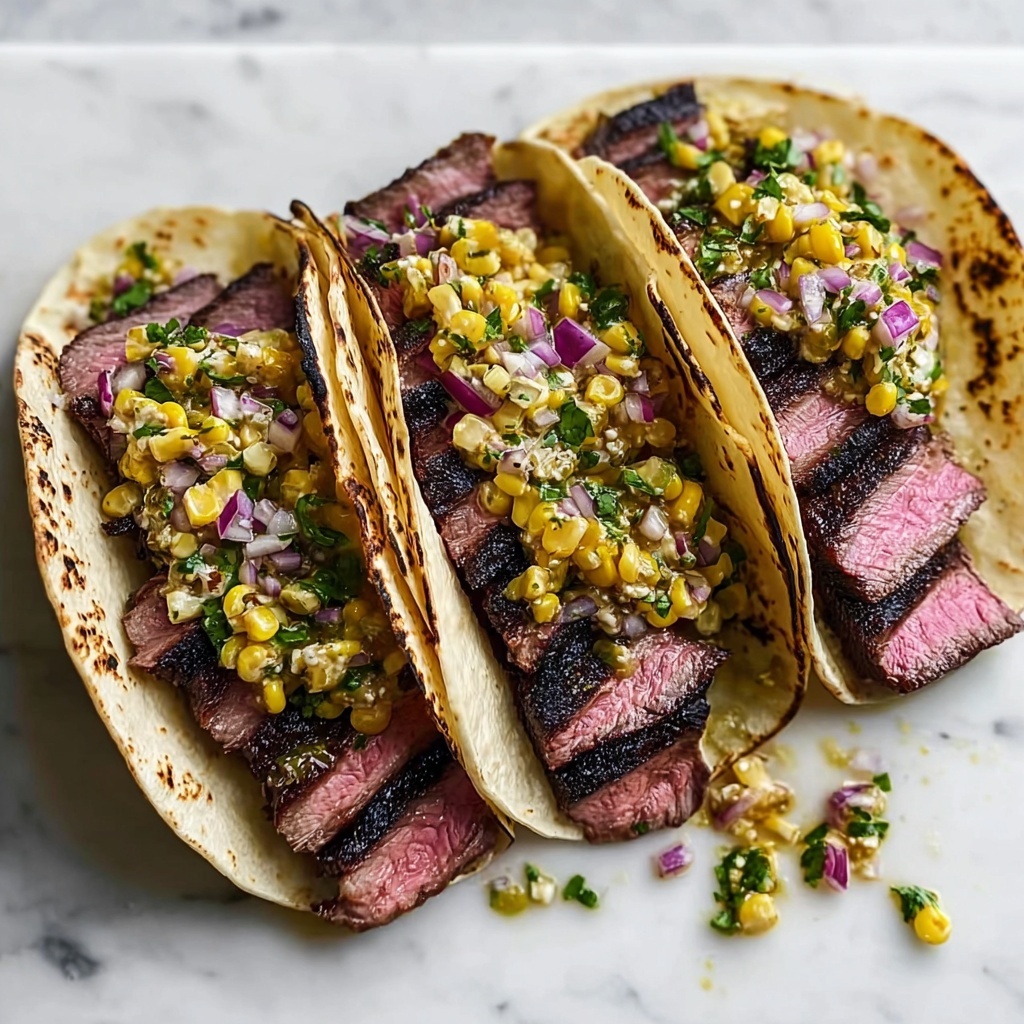 Grilled Elote Steak Tacos Recipe - Recipe Image