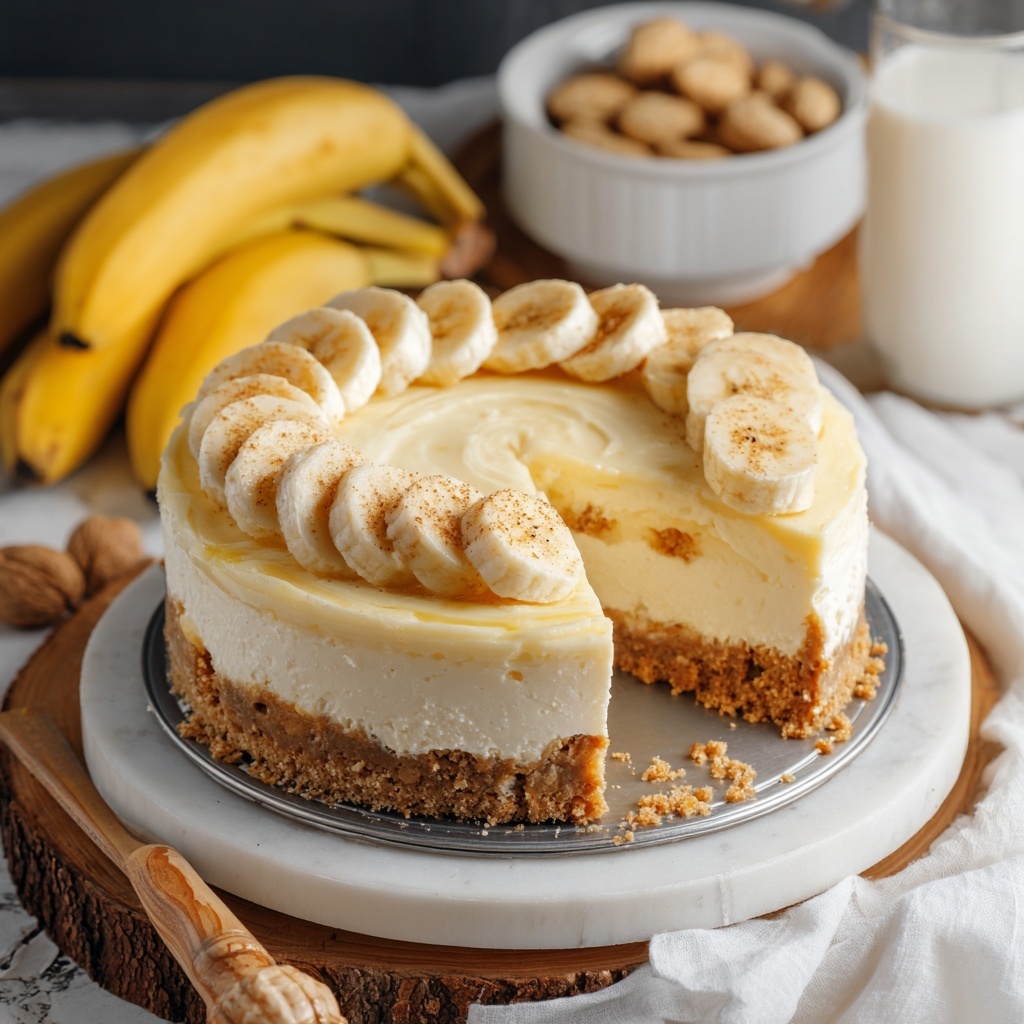 Old-Fashioned Banana Pudding Cheesecake Recipe - Recipe Image