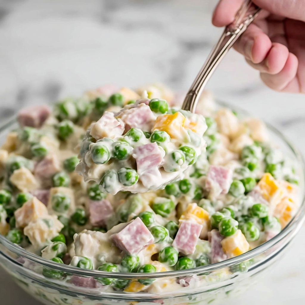 Southern Pea Salad with Ham, Bacon, and Cheddar Recipe - Recipe Image