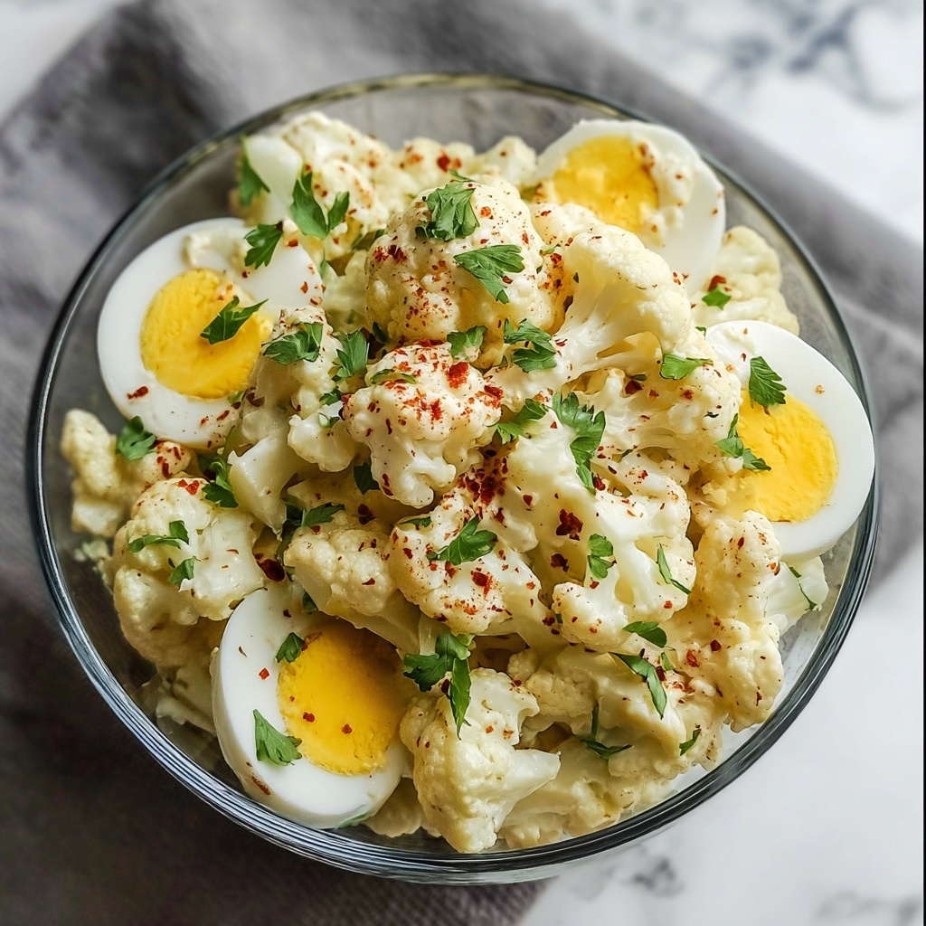 Cauliflower Salad with Eggs, Mustard, and Relish Recipe - Recipe Image