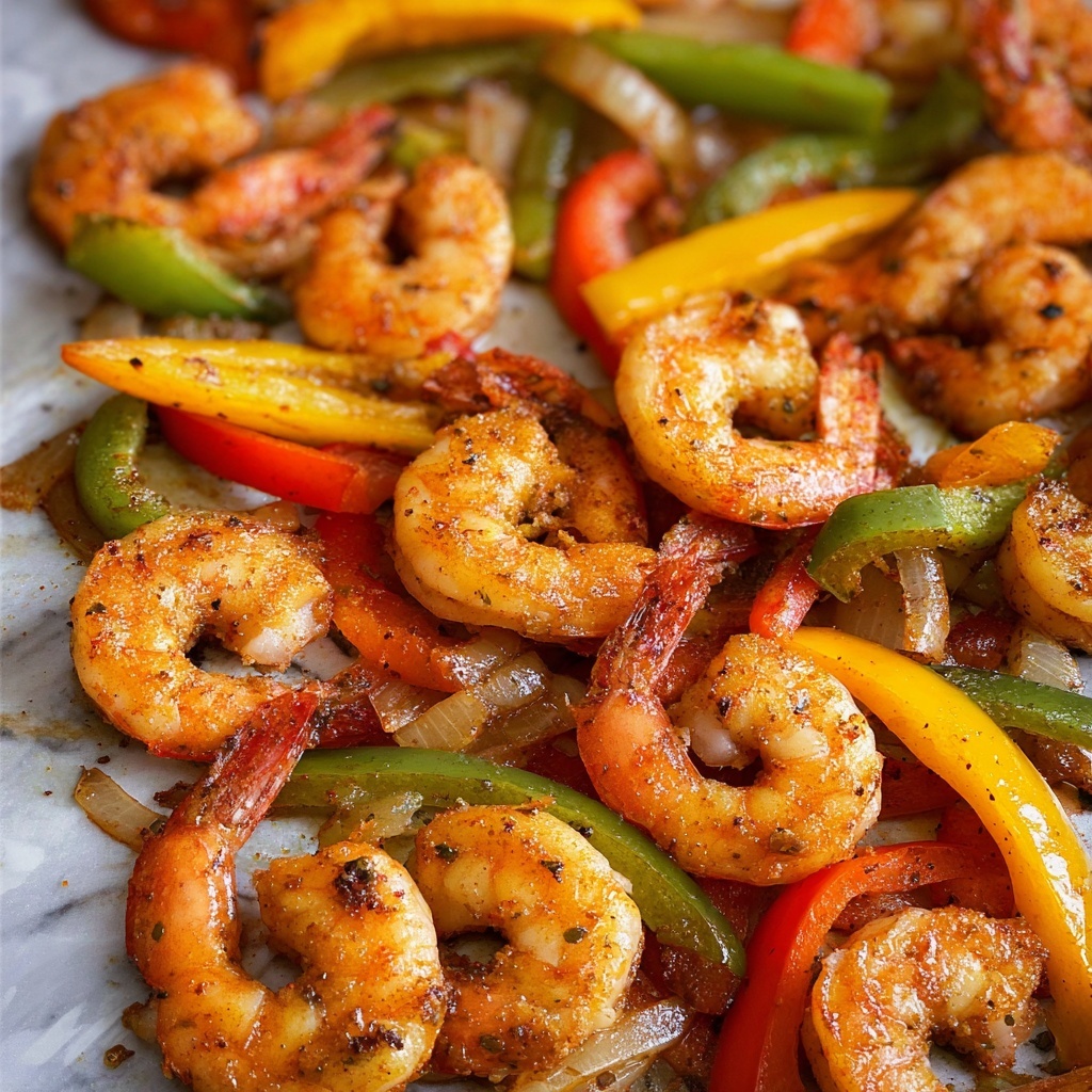 Sheet Pan Shrimp Fajitas Recipe - Recipe Image