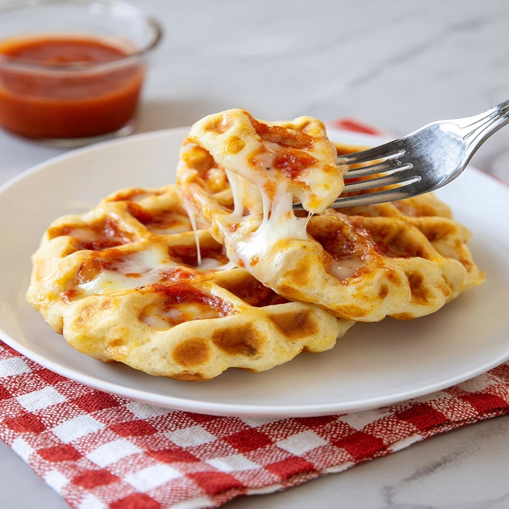 Stuffed Pizza Waffles Recipe - Recipe Image
