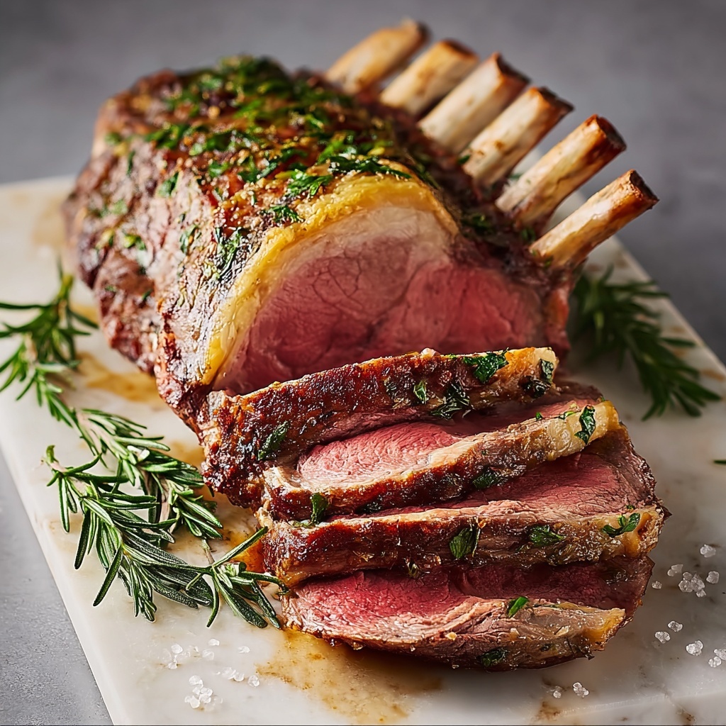 Roast Rack of Lamb with Rosemary Recipe - Recipe Image